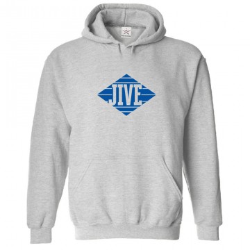 Jive Records Classic Unisex Kids and Adults Pullover Hoodie for Music Lovers